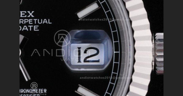 Day Date 228239 40mm 904L SS VSF 1:1 Best Edition Black Dial Stick Marker On SS President Bracelet DD3255 - Image 8