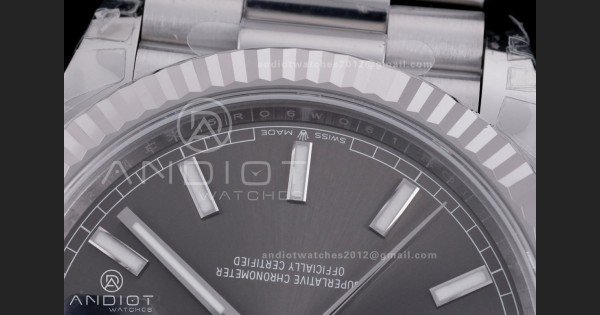 Day Date 228239 40mm 904L SS VSF 1:1 Best Edition Gray Dial Stick Marker On SS President Bracelet DD3255 - Image 7