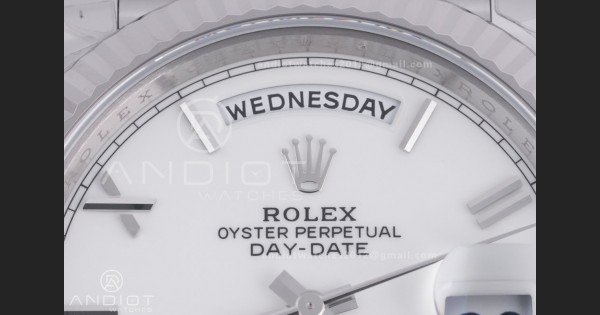 Day Date 228239 40mm 904L SS VSF 1:1 Best Edition White Dial Roman Markers On SS President Bracelet DD3255 - Image 4