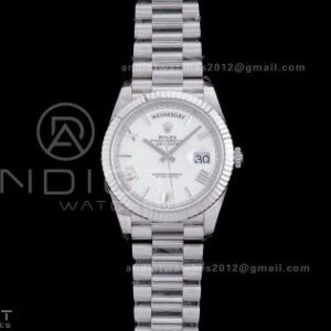 Day Date 228239 40mm 904L SS VSF 1:1 Best Edition White Dial Roman Markers On SS President Bracelet DD3255
