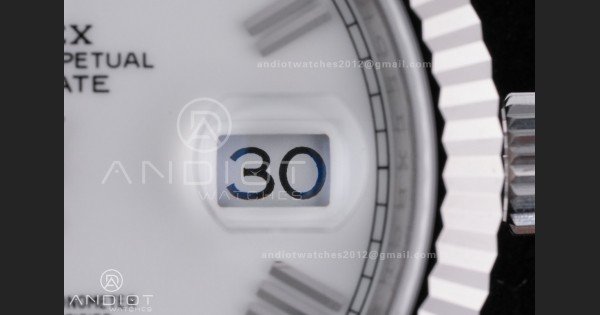Day Date 228239 40mm 904L SS VSF 1:1 Best Edition White Dial Roman Markers On SS President Bracelet DD3255 - Image 7
