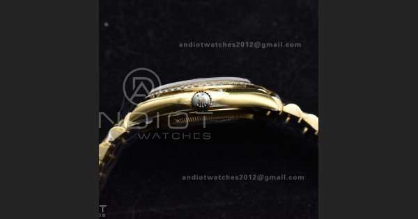Day Date 36 YG RAF 1:1 Best Edition Red Carnelian Dial on YG Bracelet A2836 - Image 9