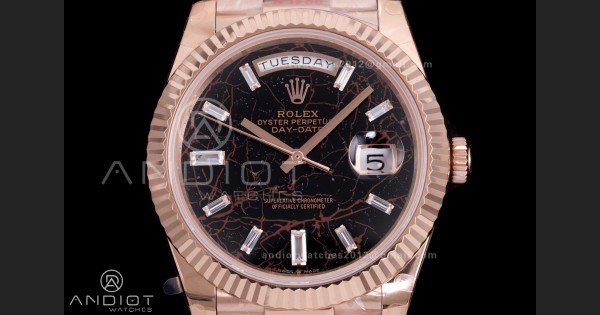 Day Date 40 RG 228235 QF 1:1 Best Edition Eisenkiesel Dial on President Bracelet A2836 (Gain Weight) - Image 3