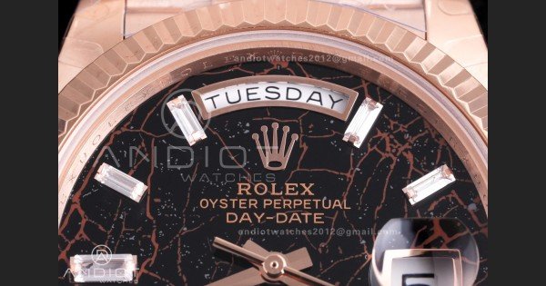 Day Date 40 RG 228235 QF 1:1 Best Edition Eisenkiesel Dial on President Bracelet A2836 (Gain Weight) - Image 4