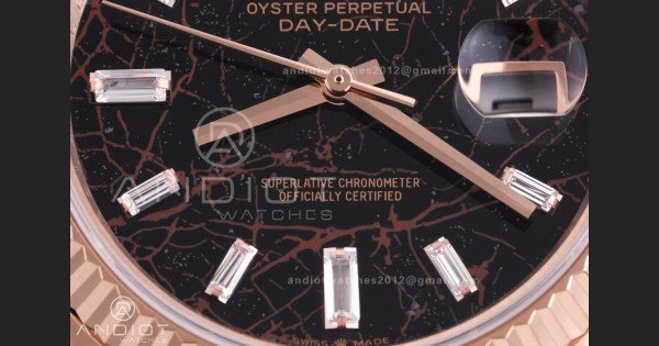 Day Date 40 RG 228235 QF 1:1 Best Edition Eisenkiesel Dial on President Bracelet A2836 (Gain Weight) - Image 5