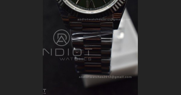 Day Date 40 SS 228239 THBF 1:1 Best Edition Green Roman Dial on President Bracelet VR3255 V3 (Gain Weight) - Image 8