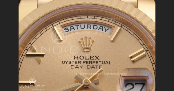 Day Date 40 YG 228238 RCF 1:1 Best Edition YG Roman Dial on President Bracelet VR3255 (211g) - Image 4