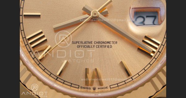 Day Date 40 YG 228238 RCF 1:1 Best Edition YG Roman Dial on President Bracelet VR3255 (211g) - Image 5