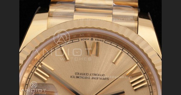 Day Date 40 YG 228238 RCF 1:1 Best Edition YG Roman Dial on President Bracelet VR3255 (211g) - Image 6