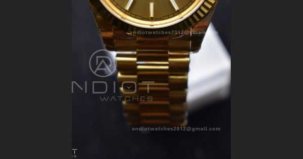 Day Date 40 YG 228238 THBF 1:1 Best Edition Gold Dial on President Bracelet VR3255 V3 (Gain Weight) - Image 8