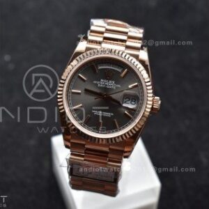 DayDate 36 SS QF Best Edition 904L Steel Grey Dial on President Bracelet vr3255 V5 (Gain Weight)