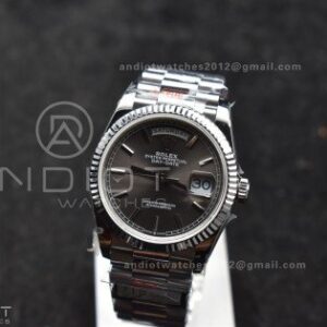 DayDate 36 SS QF Best Edition 904L Steel Grey Dial on President Bracelet vr3255 V5 (Gain Weight)