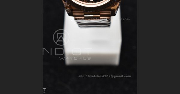 DayDate 40 RG GMF 904L Steel Meteorite Dial Crystal Markers On President Bracelet A3255 - Image 8