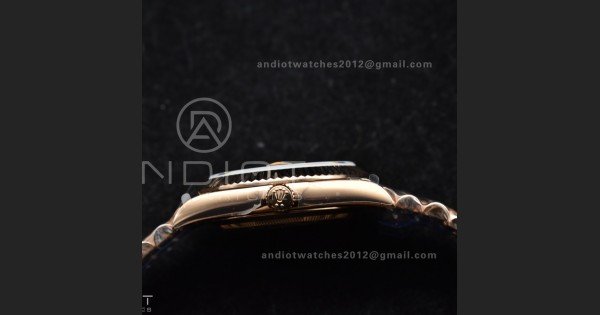 DayDate 40 RG GMF 904L Steel Meteorite Dial Crystal Markers On President Bracelet A3255 - Image 9