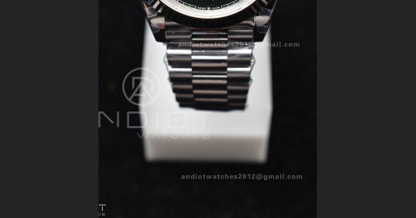 DayDate 40 SS JDF 904L Steel Green Arabic Dial on President Bracelet VR3255 V3 (Gain Weight) - Image 8