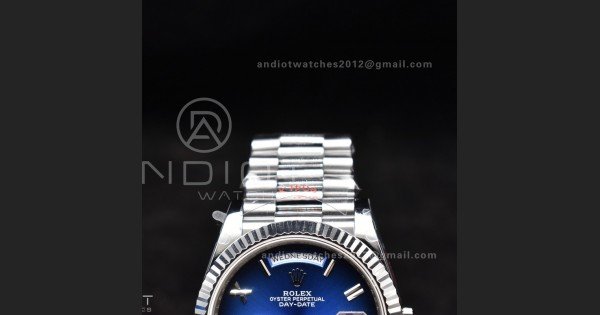 DayDate 40 SS QF Best Edition 904L Steel Ombre Dial on President Bracelet A2836 V4 (Gain Weight) - Image 6
