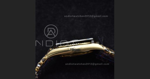 DayDate 40 YG QF Best Edition 904L Steel Green/Black Dial on President Bracelet A2836 V4 (Gain Weight) - Image 9