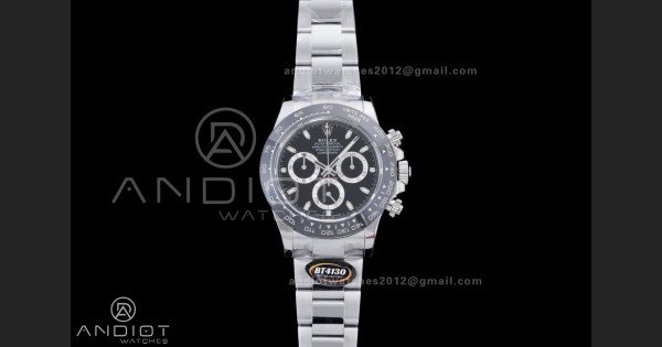 Daytona 116500 BTF 1:1 Best Edition 904L SS Case and Bracelet Black Dial DD4130