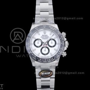 Daytona 116500 BTF 1:1 Best Edition 904L SS Case and Bracelet White Dial DD4130