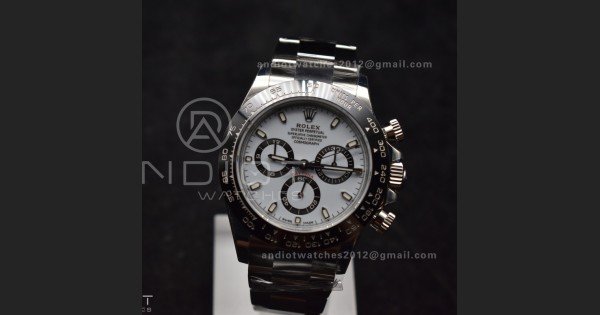 Daytona 116500 SB/VSF 1:1 Best Edition 904L Steel White Dial on SS Bracelet DD4130