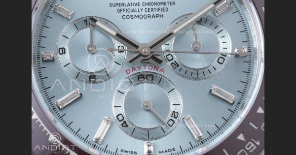 Daytona 116506 Brown Ceramic BTF 1:1 Best Edition Ice Blue Dial Crystal Marker on SS Bracelet DD4130 V2 - Image 5