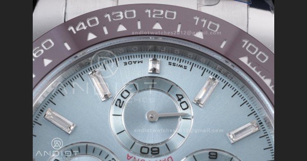 Daytona 116506 Brown Ceramic BTF 1:1 Best Edition Ice Blue Dial Crystal Marker on SS Bracelet DD4130 V2 - Image 6