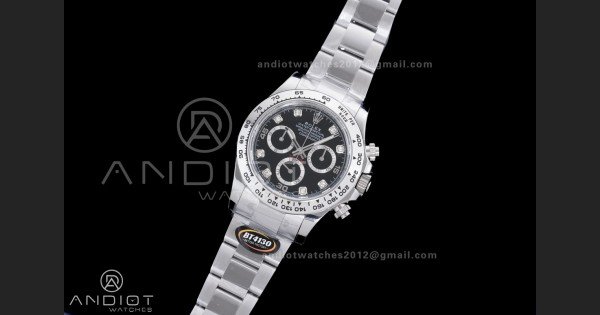 Daytona 116509 BTF 1:1 Best Edition 904L SS Case and Bracelet Black Diamonds Dial DD4130 - Image 2