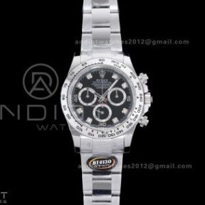 Daytona 116509 BTF 1:1 Best Edition 904L SS Case and Bracelet Black Diamonds Dial DD4130