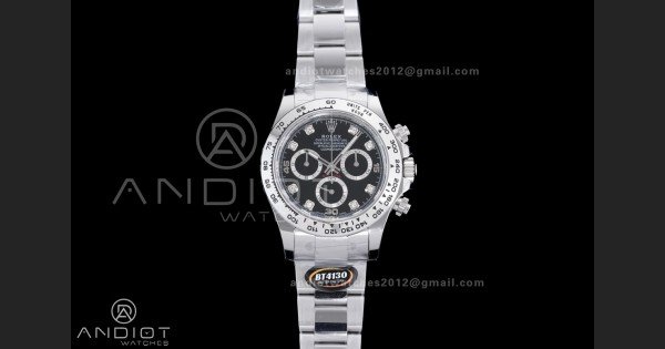 Daytona 116509 BTF 1:1 Best Edition 904L SS Case and Bracelet Black Diamonds Dial DD4130