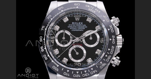 Daytona 116519 BTF 1:1 Best Edition Black Diamonds Dial on Oysterflex Rubber Strap DD4130 - Image 3