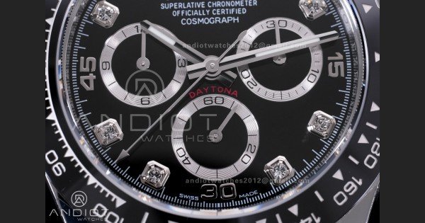Daytona 116519 BTF 1:1 Best Edition Black Diamonds Dial on Oysterflex Rubber Strap DD4130 - Image 5