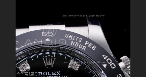 Daytona 116519 BTF 1:1 Best Edition Black Diamonds Dial on Oysterflex Rubber Strap DD4130 - Image 7