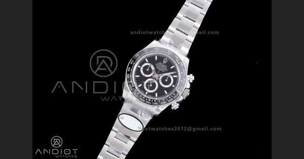 Daytona 126500 UFO 1:1 Best Edition 904L Steel Black Dial on SS Braclet UF4131 (Free Sprung) - Image 2