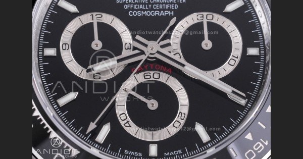 Daytona 126500 UFO 1:1 Best Edition 904L Steel Black Dial on SS Braclet UF4131 (Free Sprung) - Image 5