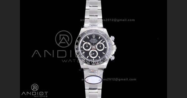 Daytona 126500 UFO 1:1 Best Edition 904L Steel Black Dial on SS Braclet UF4131 (Free Sprung)