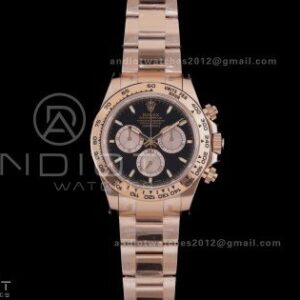 Daytona 126505 Gain Weight VSF 1:1 Best Edition Black Dial RG Sub-dial On Oyster Bracelet DD4131