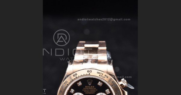 Daytona 126505 QF 1:1 Best Edition Black/RG Diamonds Dial on RG Braclet SH4131 V5 - Image 7
