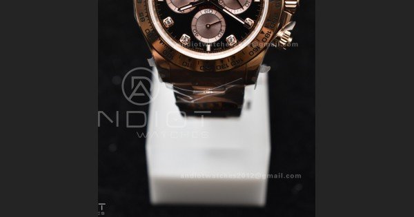 Daytona 126505 QF 1:1 Best Edition Black/RG Diamonds Dial on RG Braclet SH4131 V5 - Image 8