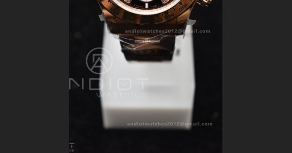 Daytona 126505 QF 1:1 Best Edition Black/RG Diamonds Dial on RG Braclet SH4131 V5 - Image 9