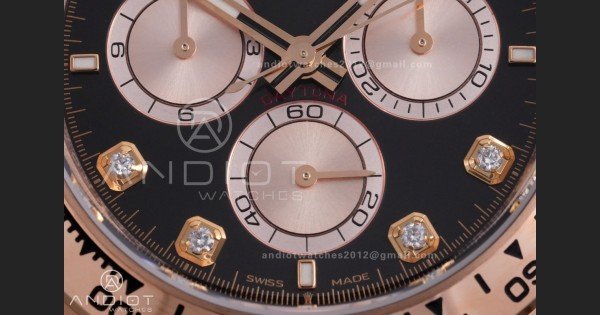 Daytona 126505 VSF 1:1 Best Edition 904L Steel Black/diamond RG Dial on RG Braclet DD4131 V3 (Weighted) - Image 5