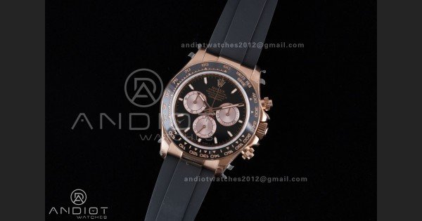 Daytona 126515 QF 1:1 Best Edition Black/RG Dial on Oysterflex Strap QF4131 V10 (Gain Weight) - Image 2