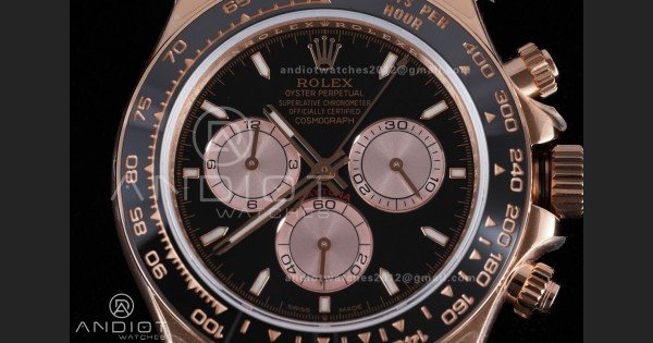 Daytona 126515 QF 1:1 Best Edition Black/RG Dial on Oysterflex Strap QF4131 V10 (Gain Weight) - Image 3