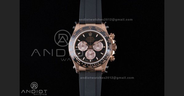 Daytona 126515 QF 1:1 Best Edition Black/RG Dial on Oysterflex Strap QF4131 V10 (Gain Weight)