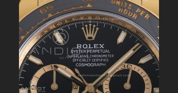 Daytona 126518 Gain Weight VSF 1:1 Best Edition Black Dial Gold Rim Black Sub-dial Stick Marker on Oyster-flex Strap DD4131 - Image 4
