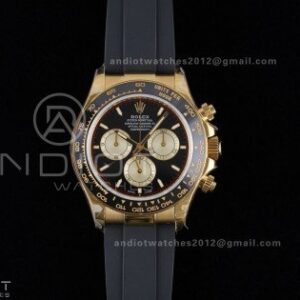 Daytona 126518 QF 1:1 Best Edition Black/YG Dial on Oysterflex Strap QF4131 V10 (Gain Weight)