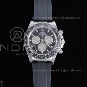 Daytona 126519 VSF 1:1 Best Edition Black/Silver Stick Dial on Oysterflex Strap VS4131 V2 (Weighted)