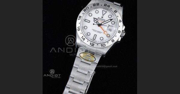 Explorer II 42mm 226570 904L SS ARF 1:1 Best Edition White Dial on Bracelet SH3285 CHS - Image 2