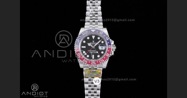 GMT-Master II 126710 BLRO Blue/Red Ceramic ARF Pepsi Best Edition on Jubilee Bracelet DD3285 V3
