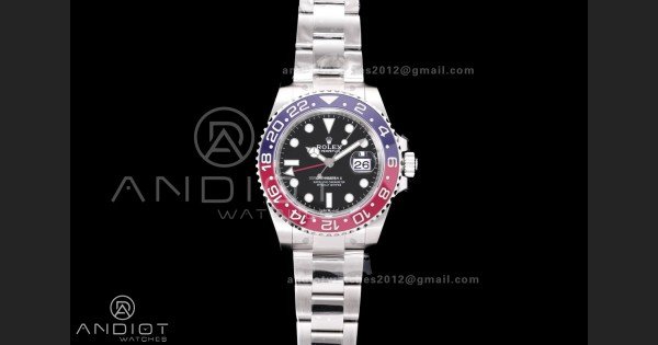GMT-Master II 126710 BLRO Blue/Red Ceramic VSF Best Edition Pepsi on Oyster Bracelet DD3285 V3