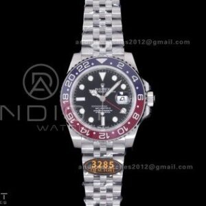 GMT-Master II 126710 BLRO Blue/Red V3 904L SS QF 1:1 Pepsi Best Edition Black Dial On Jubilee Bracelet DD3285